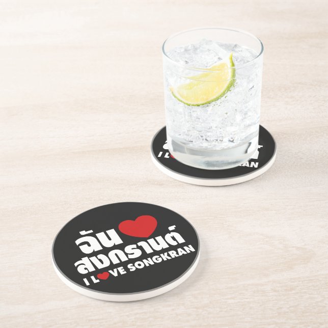Posavasos I Love (Heart) Songkran (Lado)