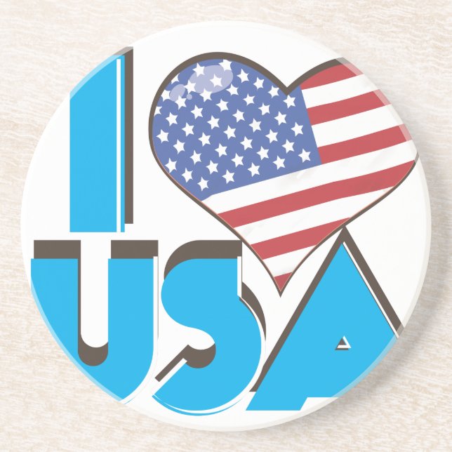 Posavasos I Love USA Retro 80 (Frente)