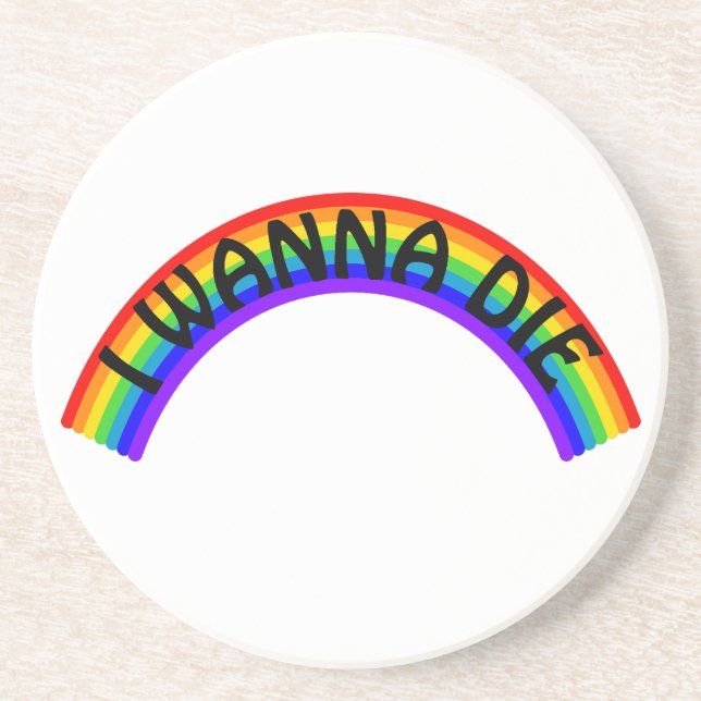 Posavasos I Wanna Die - Rainbow (Frente)