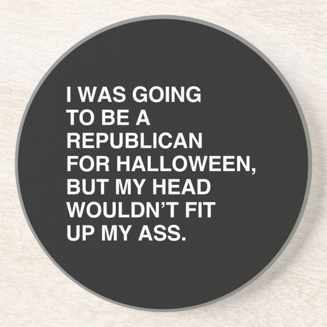 POSAVASOS IBA A SER UN REPUBLICANO PARA HALLOWEEN (Frente)