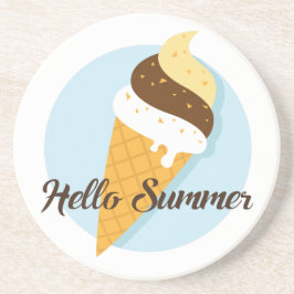 Posavasos Ice Cream Hello sandstone coaster