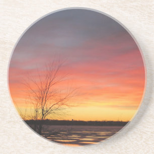 Posavasos Ice Lake Sunset Coaster