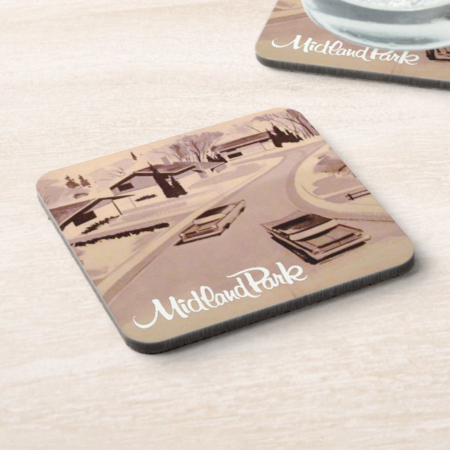 Posavasos Icónica montaña moderna de mediados del siglo XX (Lado Izquierdo)