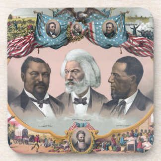 Posavasos Iconos de la Historia Negra: Con Frederick Douglas