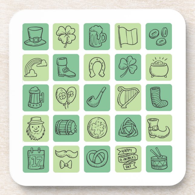 Posavasos Iconos de mano de St. Patrick635 (Frente)