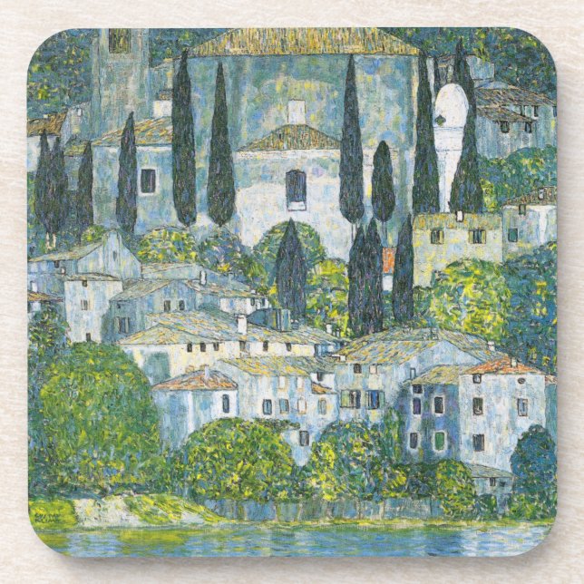 Posavasos Iglesia (Kirche) en Cassone de Gustav Klimt (Frente)