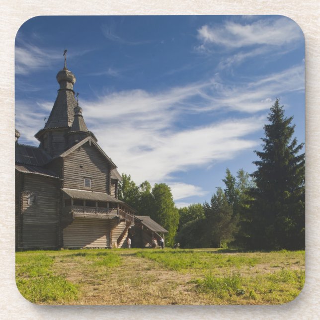 Posavasos Iglesia ortodoxa rusa de madera tradicional (Frente)