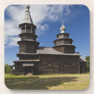 Posavasos iglesia ortodoxa rusa de madera tradicional
