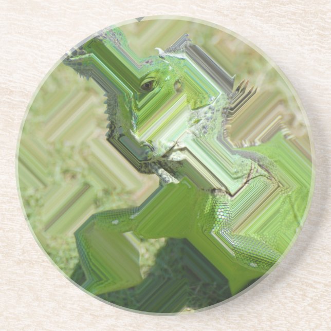 Posavasos Iguana verde (Frente)