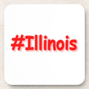 Posavasos "#Illinois " Diseño bonito. ¡Hazte con una en Zazz