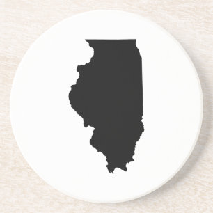 Posavasos Illinois en Blanco y Negro