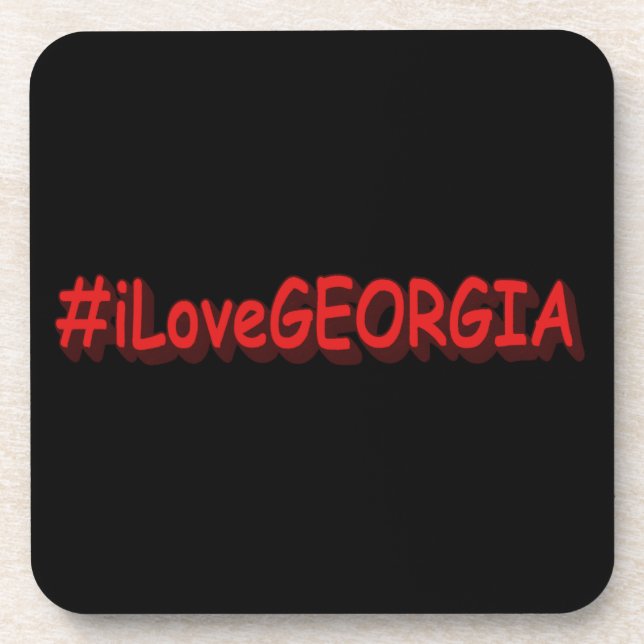 Posavasos "#iLoveGEORGIA " Diseño bonito. Comprar ahora (Frente)