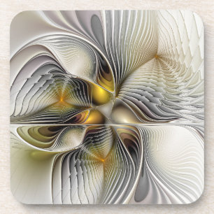 Posavasos Ilusión óptica abstracta fractal 3D con profundida