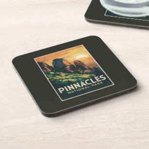 Posavasos Ilustracion acuático del Parque Nacional de Pinnac