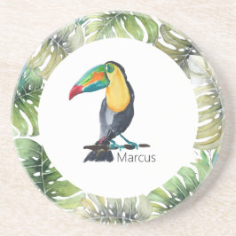 Posavasos Ilustracion acuático exótico de Toucan