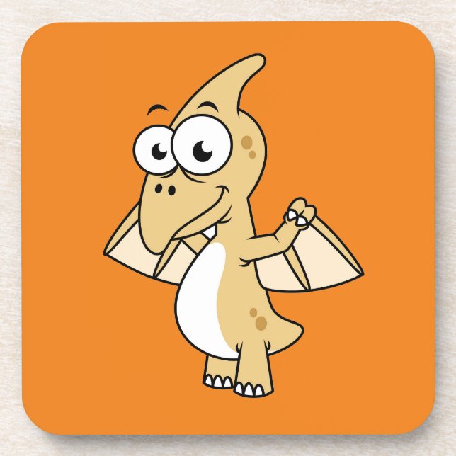 Posavasos Ilustracion Cuto De Un Pterodáctilo. 2 (Frente)