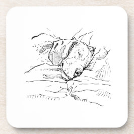 Posavasos Ilustración de amante de perros Beagle