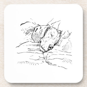 Posavasos Ilustración de amante de perros Beagle