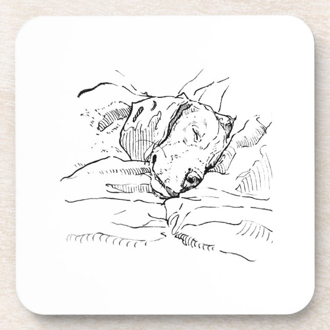 Posavasos Ilustración de amante de perros Beagle  (Frente)