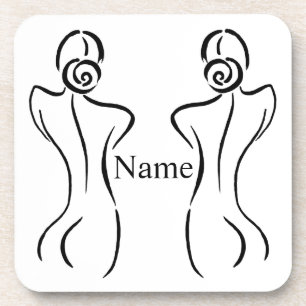 Posavasos Ilustracion de arte femenino Thunder_Cove