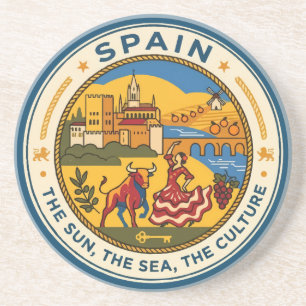 Posavasos Ilustración de España Viaje Arte Insignia