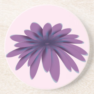 Posavasos Ilustración de Flor de Margarita Morada Botánica