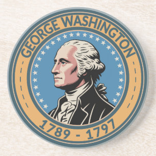 Posavasos Ilustración de George Washington, presidente de EE