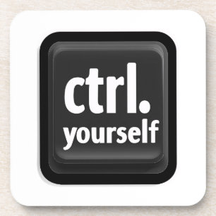 Posavasos Ilustración de la tecla “Ctrl a ti mismo” – Moti m