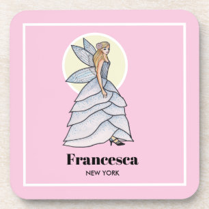 Posavasos Ilustracion de moda de la princesa de hadas Petals