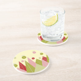 Posavasos Ilustracion de Navidades de ornamentos y árboles