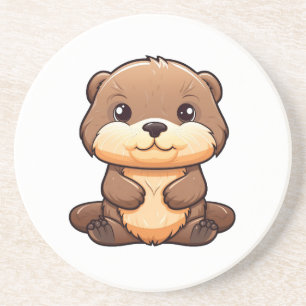 Posavasos ilustracion de nutria personalizado