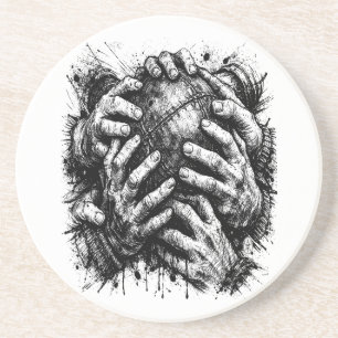Posavasos Ilustración de Orkney Dark Art Ink – Manos que Aga