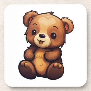 Posavasos ilustracion de oso personalizado
