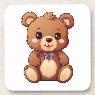 Posavasos ilustracion de oso personalizado