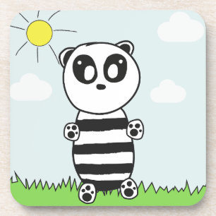 Posavasos Ilustración de Panda Adorable