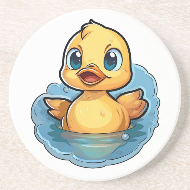 Posavasos ilustracion de pato personalizado (Frente)