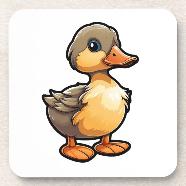 Posavasos ilustracion de pato personalizado (Frente)
