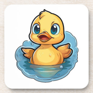Posavasos ilustracion de pato personalizado