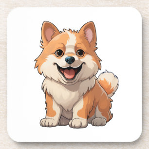 Posavasos Ilustracion de perro de dibujos animados