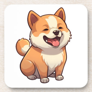 Posavasos Ilustracion de perro de dibujos animados