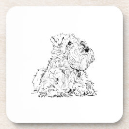 Posavasos Ilustración de perro Schnauzer miniatura