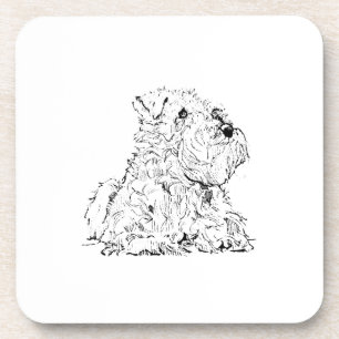 Posavasos Ilustración de perro Schnauzer miniatura