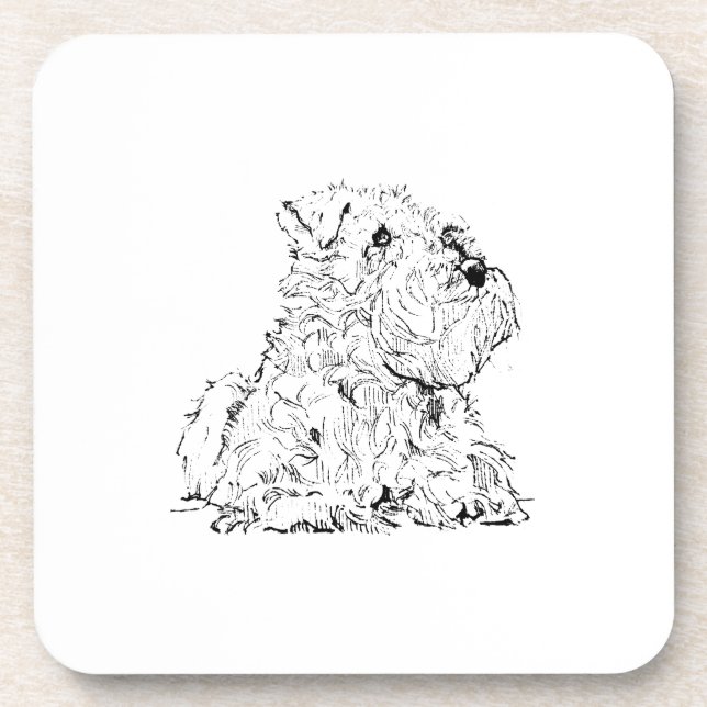 Posavasos Ilustración de perro Schnauzer miniatura (Frente)