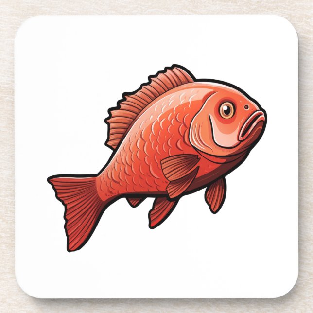 Posavasos ilustracion de pescado personalizado (Frente)