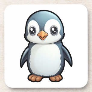 Posavasos ilustracion de pingüino personalizado