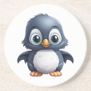 Posavasos ilustracion de pingüino personalizado