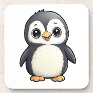 Posavasos ilustracion de pingüino personalizado