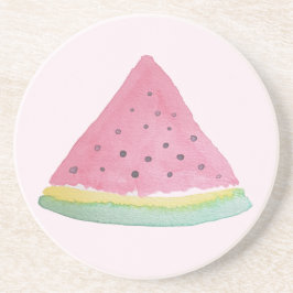 Posavasos Ilustracion de sandía acuarela pintado a mano