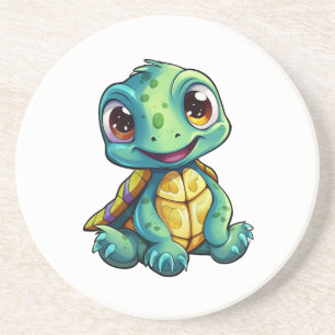 Posavasos ilustracion de tortuga personalizado