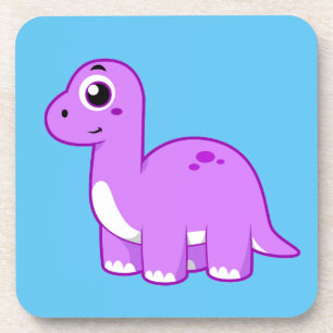 Posavasos Ilustracion De Un Dinosaurio Brontosauro.